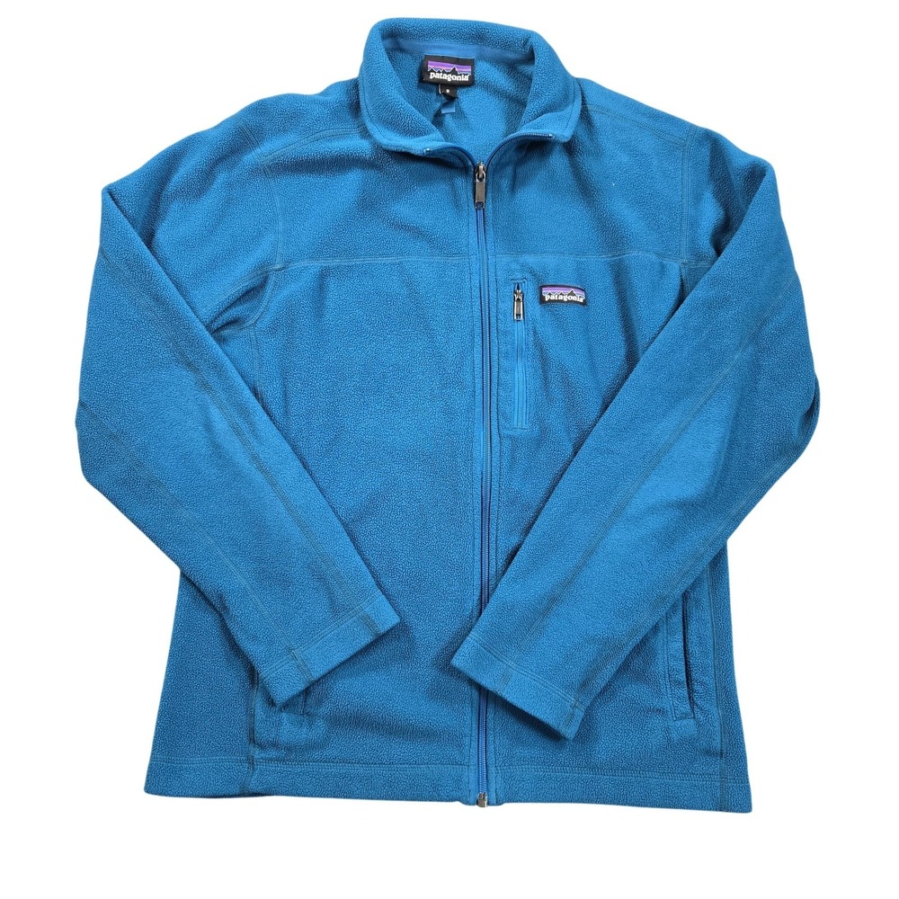 Patagonia Jacket Mens Medium Blue Fleece Full Zip Outdoor Hiking STY26170FA15